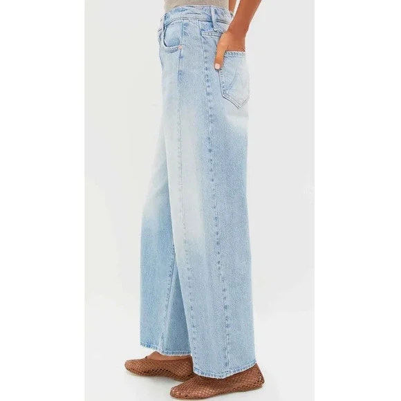 Mother Women's Back Pedal High Rise Full Pipe Flood Barrel Leg Jeans Size 28 NWT - Picture 2 of 13